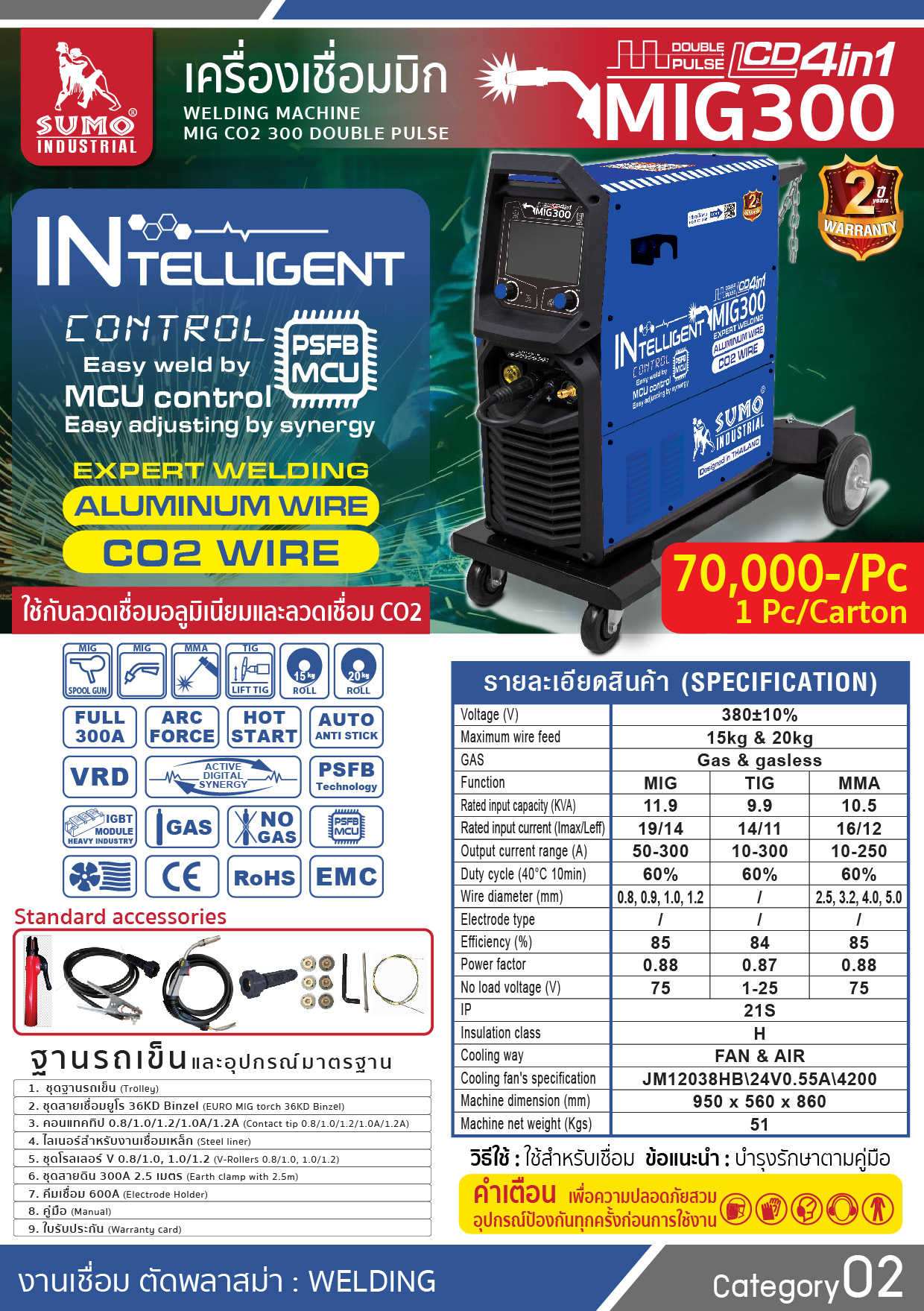 MIG CO2 300 DOUBLE PULSE